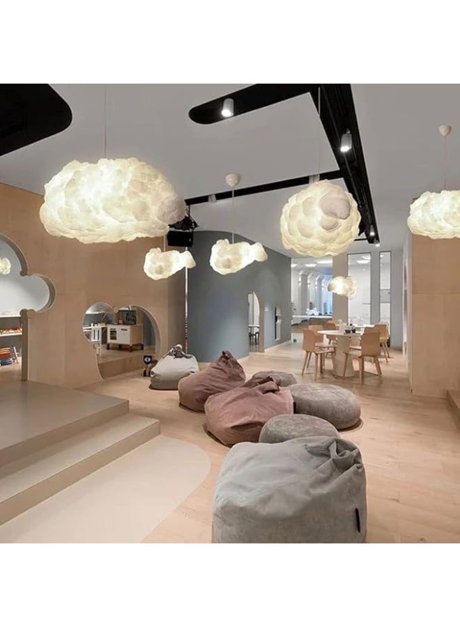 المفتاحة مصباح معلق عصري على شكل سحابة من ALMIFTAH | ثريا معلقة مبتكرة | تصميم سحابة من القطن الناعم | إضاءة ديكورية لغرفة المعيشة، غرفة الأطفال، المطعم والمقهى - Image 2